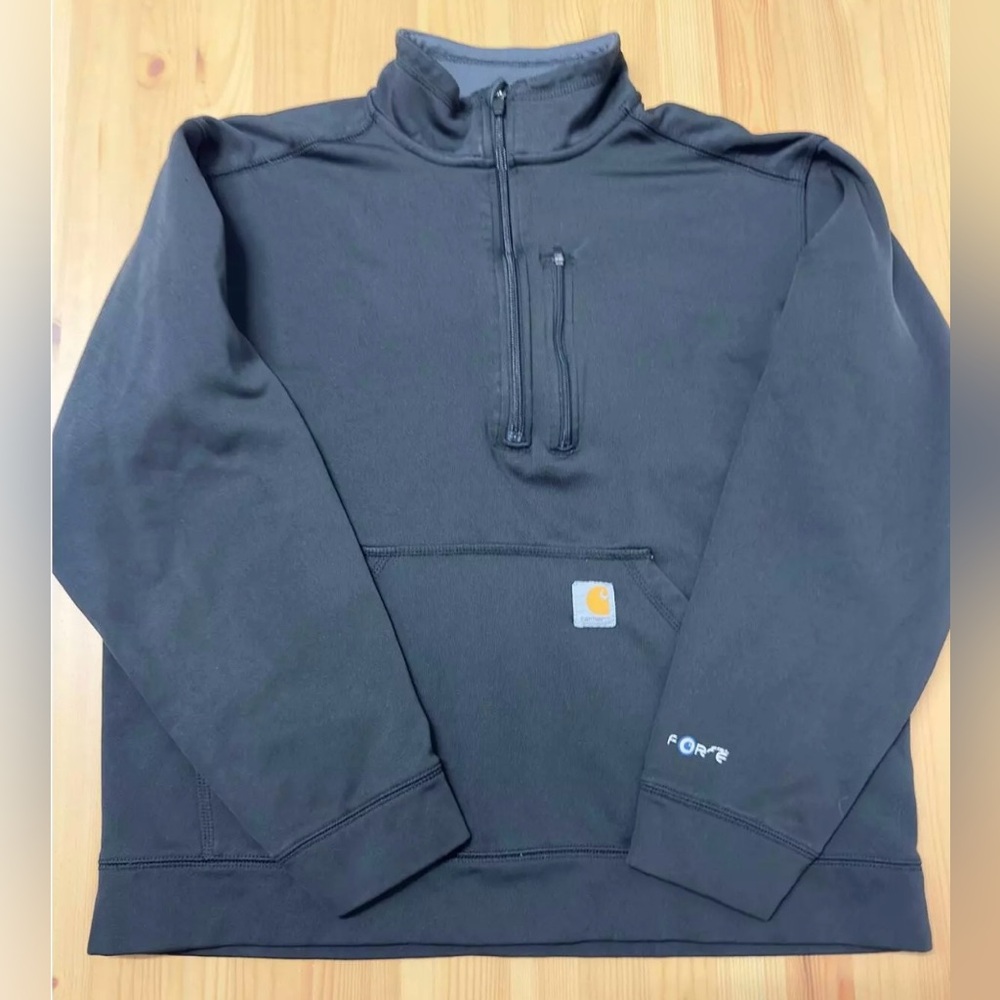 Women’s carhartt force 3/4 zip sweatshirt size large relaxed fit